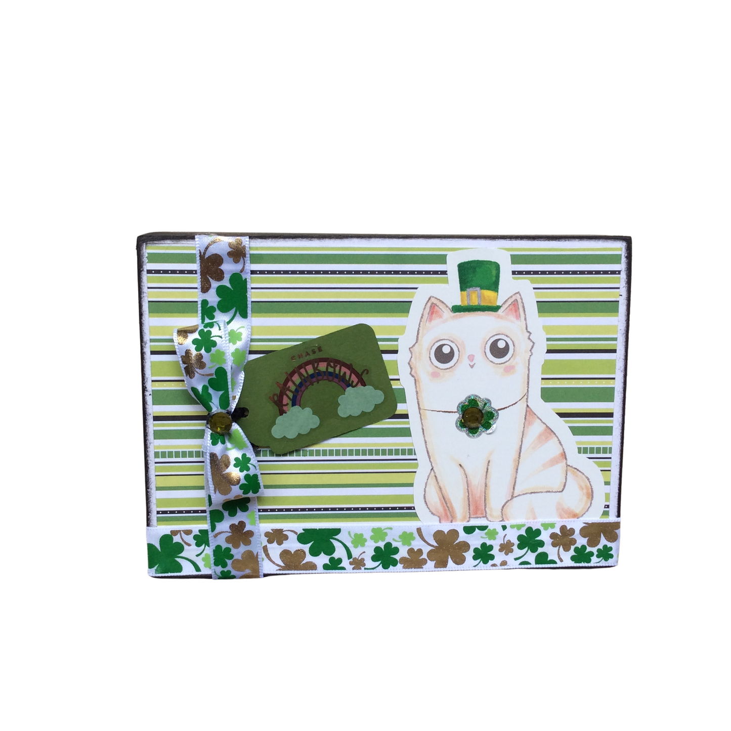 AGD St Patrick's Decor - Chase Rainbow Kitty Cat Box Collage Sign