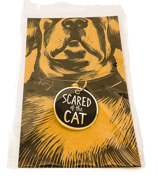 PBK Pet Supply - Scared of The Cat Dog Collar Charm