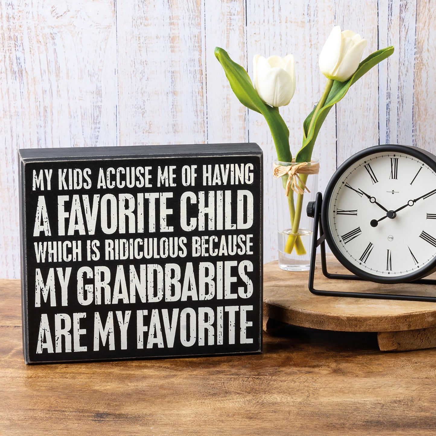 PBK Home Decor - My Grandbabies Are My Favorite Humor Box Sign