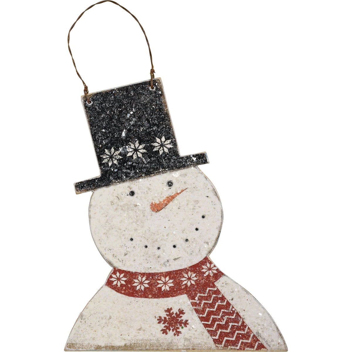 PBK Christmas Decor - Prim Nordic Winter Snowman Ornament