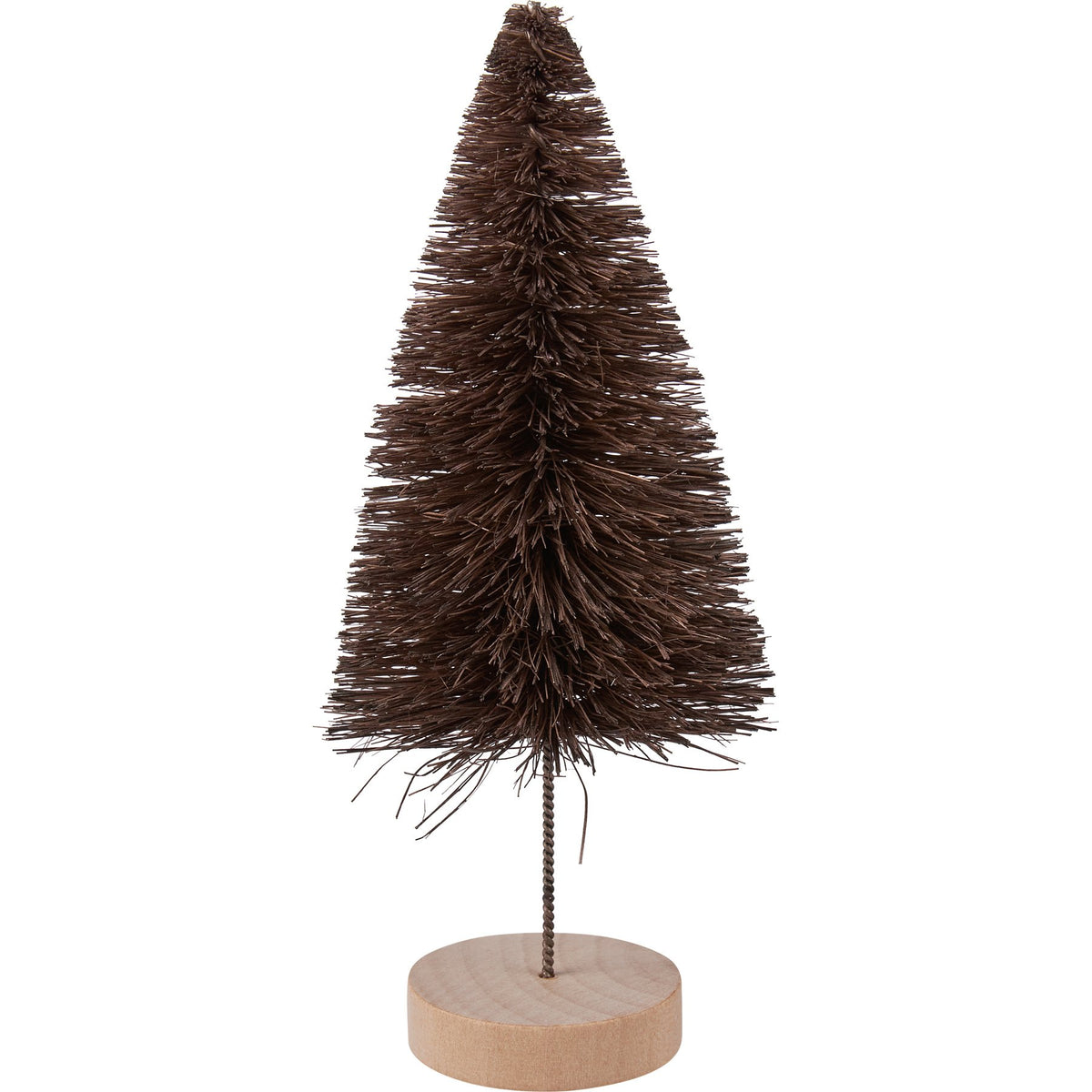 PBK Fall Decor - Brown Rust Tan Sisal Bottlebrush Trees 4pc Set
