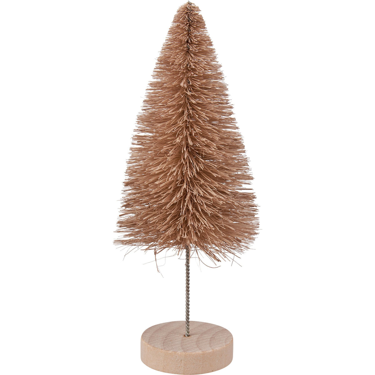 PBK Fall Decor - Brown Rust Tan Sisal Bottlebrush Trees 4pc Set