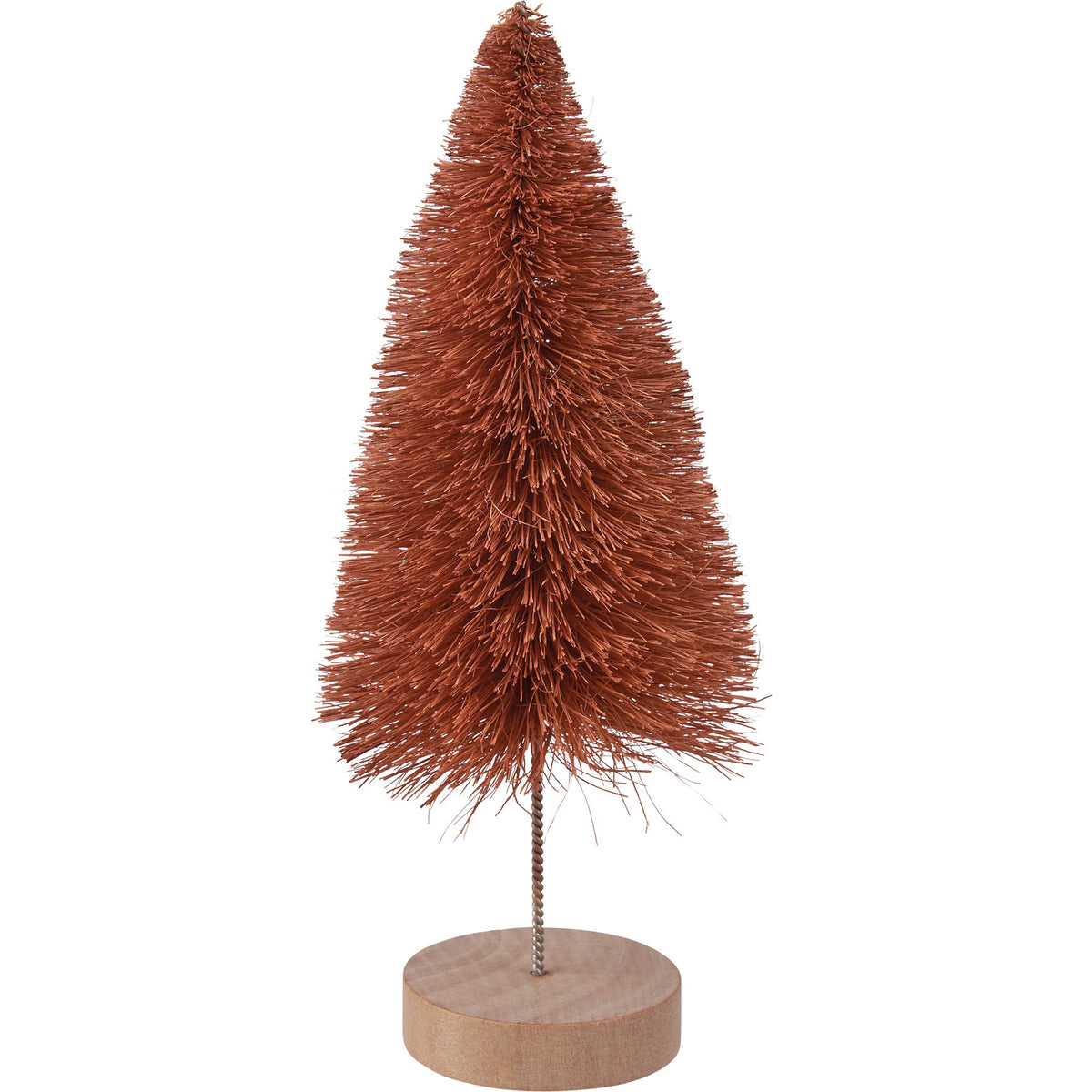 PBK Fall Decor - Brown Rust Tan Sisal Bottlebrush Trees 4pc Set