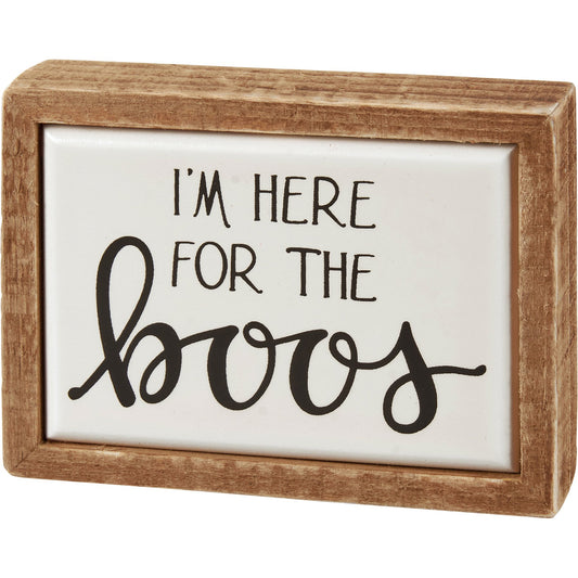 PBK Halloween Decor - Here for the Boos Mini Tier Tray Sign
