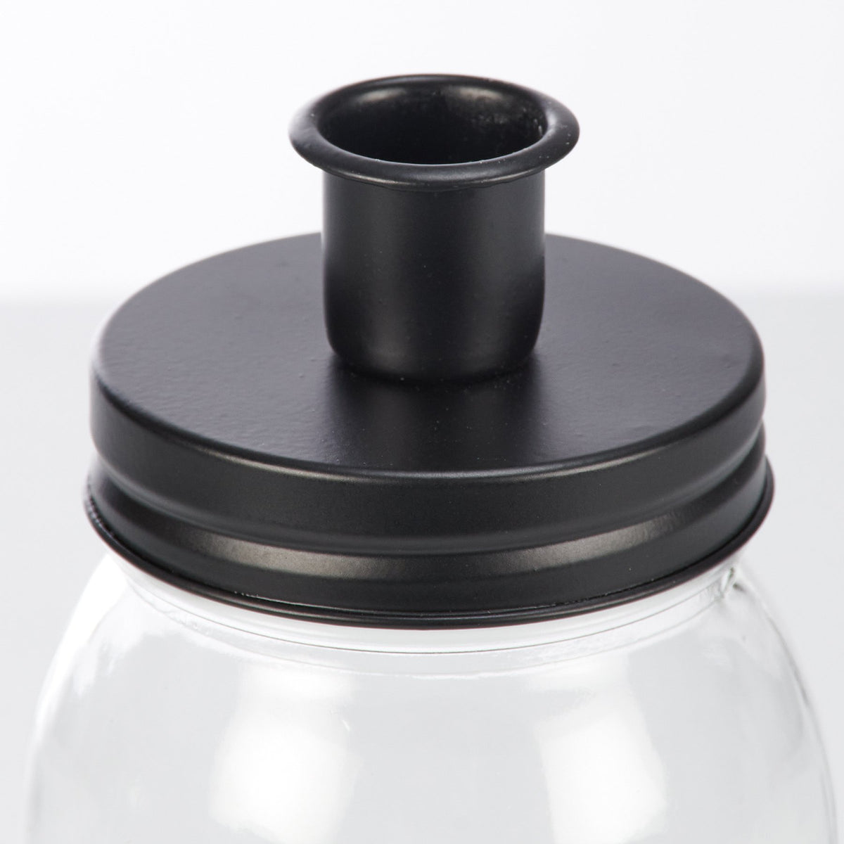 PBK Home Decor - Rustic Mason Jar and Taper Candle Holder Lid