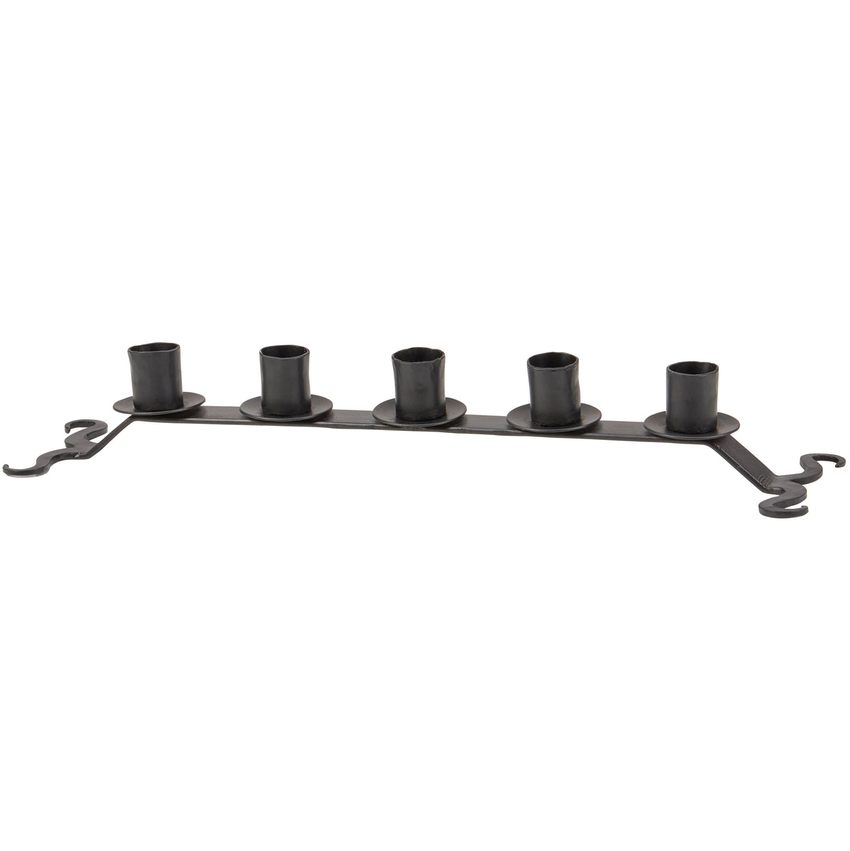 PBK Halloween Home Decor - Black Rustic Iron Metal 5 Candle Holder