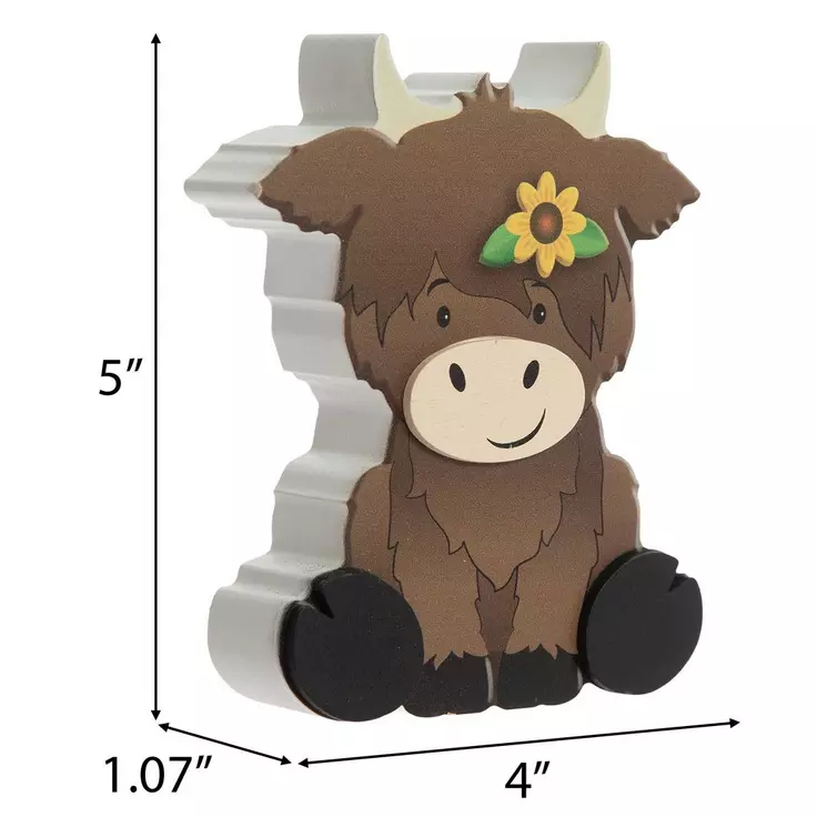 HL Spring Decor - Scottish Highland Cow Sunflower Designs