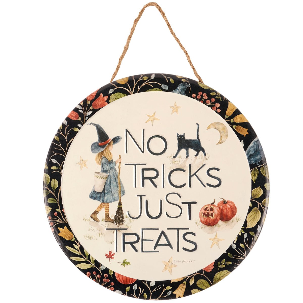PBK Halloween Fall Decor - No Tricks Just Treats Metal Wall Sign