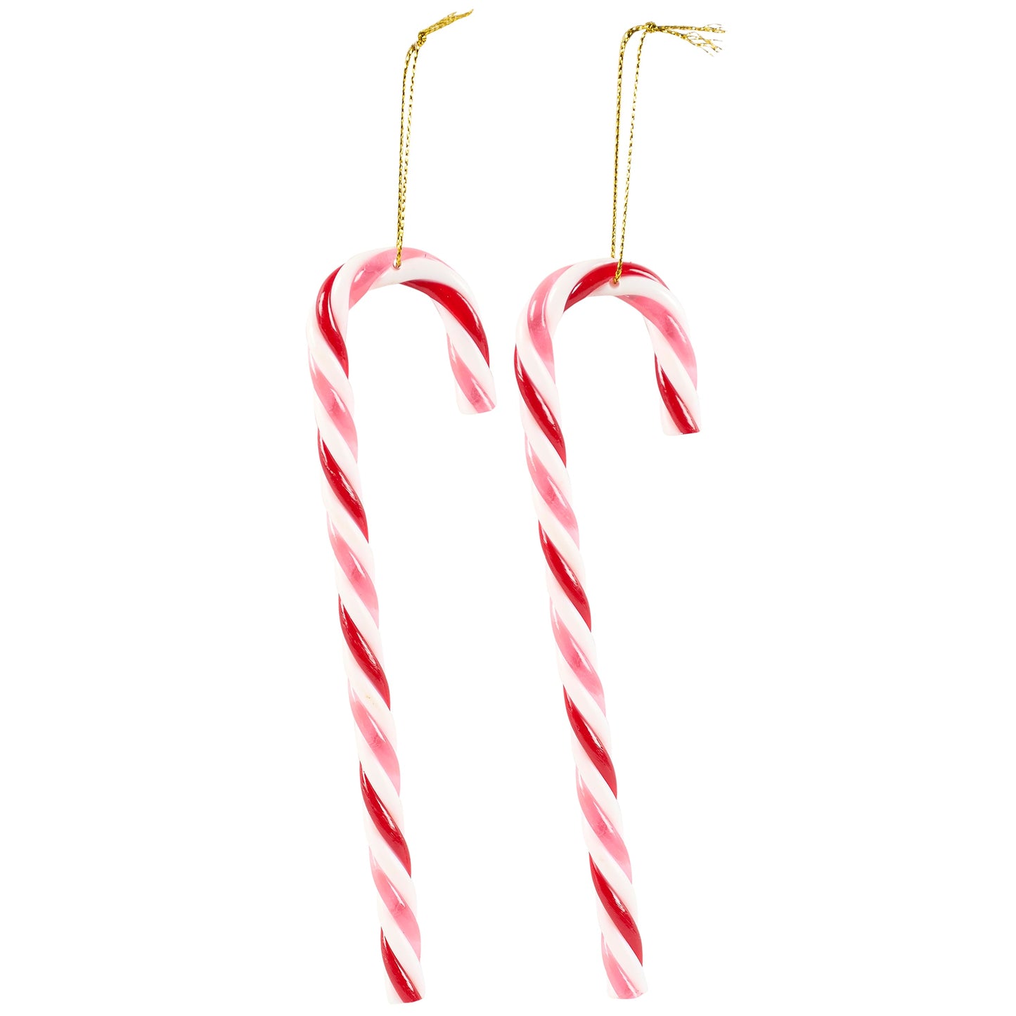 PBK Christmas Decor - Pink Red White Candy Cane Ornaments 12pc Set