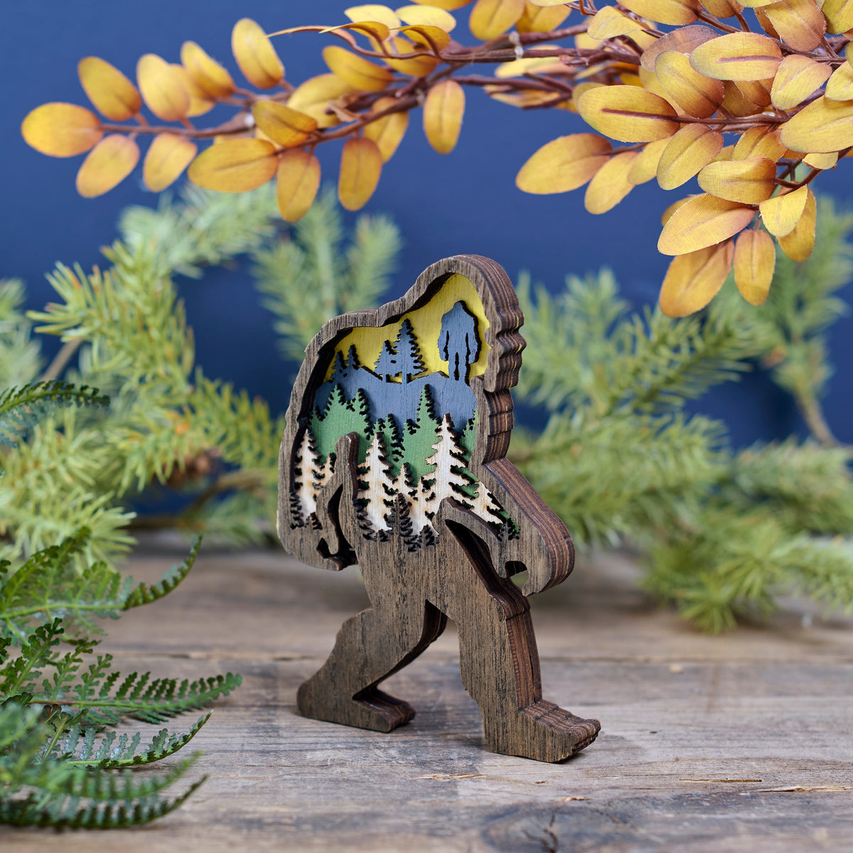 PBK Home Decor - Bigfoot Outdoor Layered Wood Sitter
