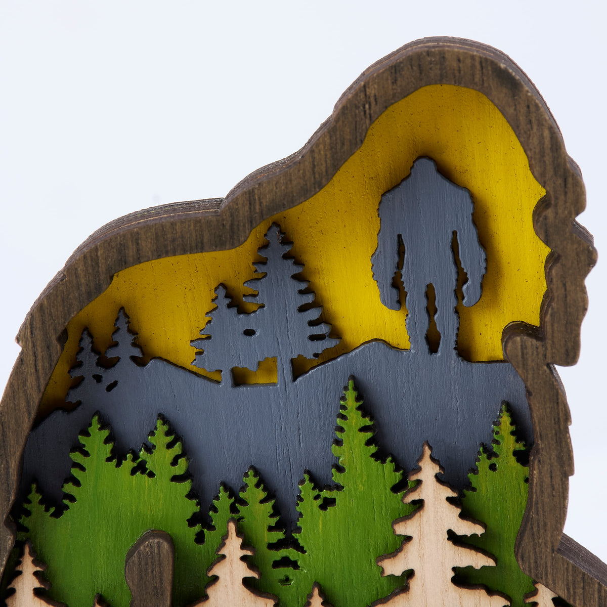 PBK Home Decor - Bigfoot Outdoor Layered Wood Sitter