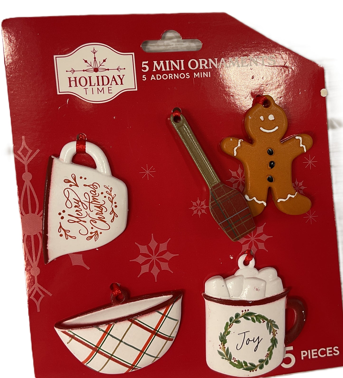 WM Christmas Decor - Mini Cookie Baking Ornaments 5pc