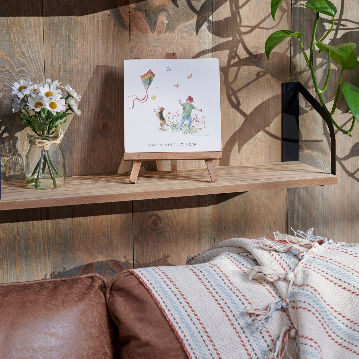 PBK Home Decor - Stay Young at Heart Flower Garden Easel Sign