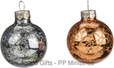 Glass Ball Ornaments for Halloween and Fall 1.5 Inch Diameter