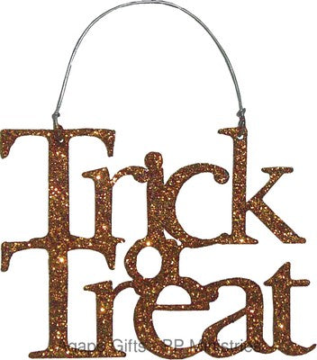 Orange Trick or Treat Sign Standard