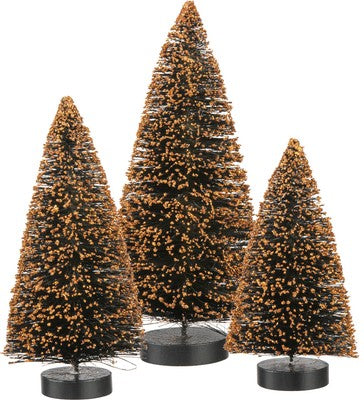 Primitives by Kathy Bristle Tree Set (Set of 3), Orange