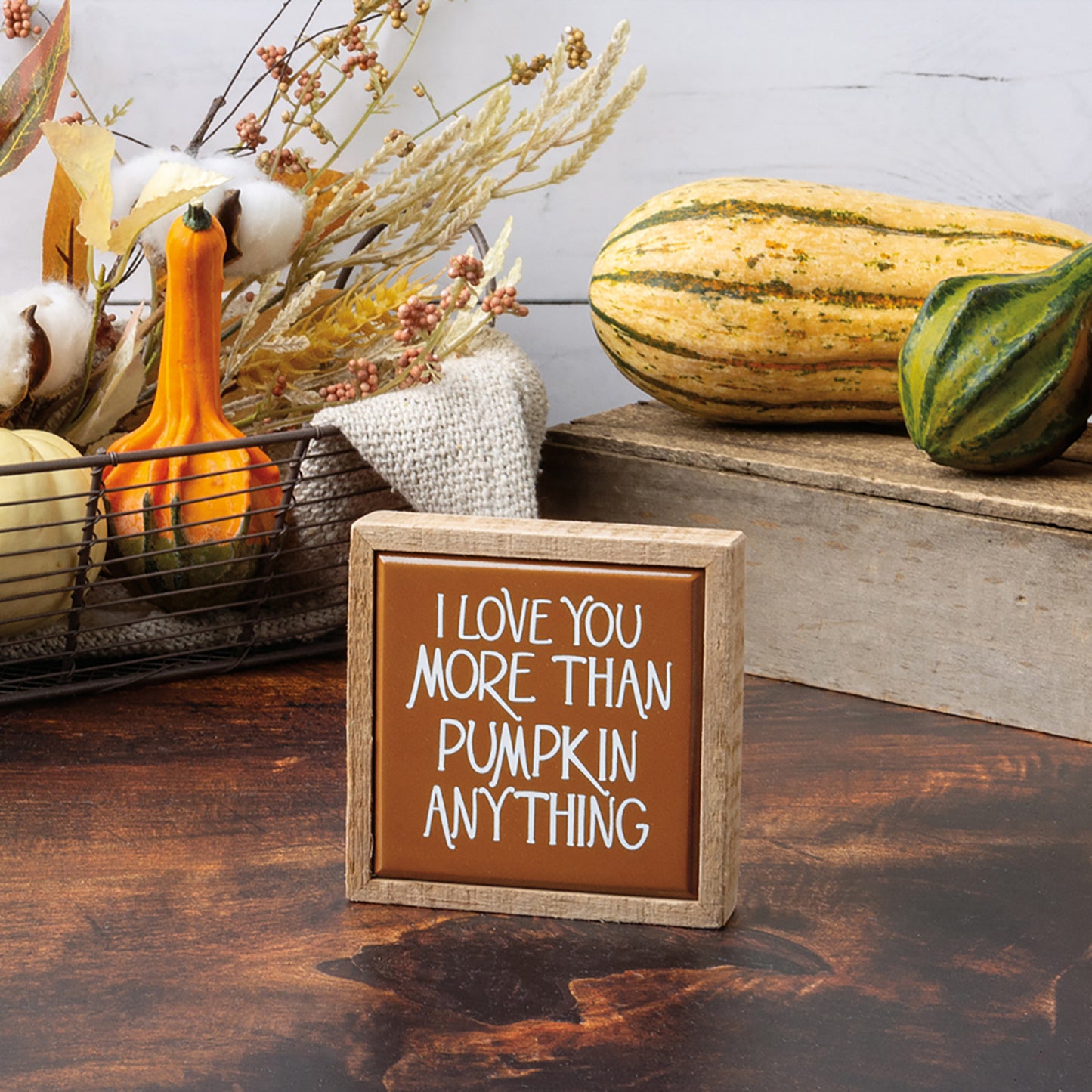 PBK Fall Decor - Love You More Than Pumpkin Anything Small Tier Tray Sign