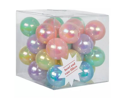 HL Christmas Supply - Soft Iridescent Pastel Ball Bowl Fillers 32pc Set