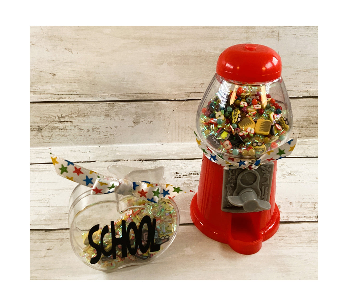 AGSD School Decor -Teacher Theme Gumball Apple-Shaker 2pc Set