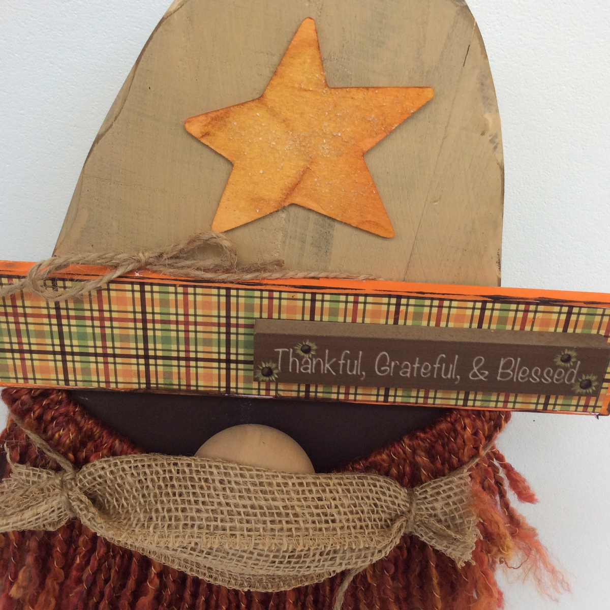 AGSD Fall Decor "Thankful & Grateful" Candy Corn Gnome