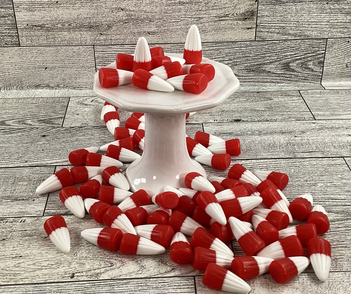 AGSD Craft Supply -  Realistic Artificial FAKE Resin Red White Candy Corn