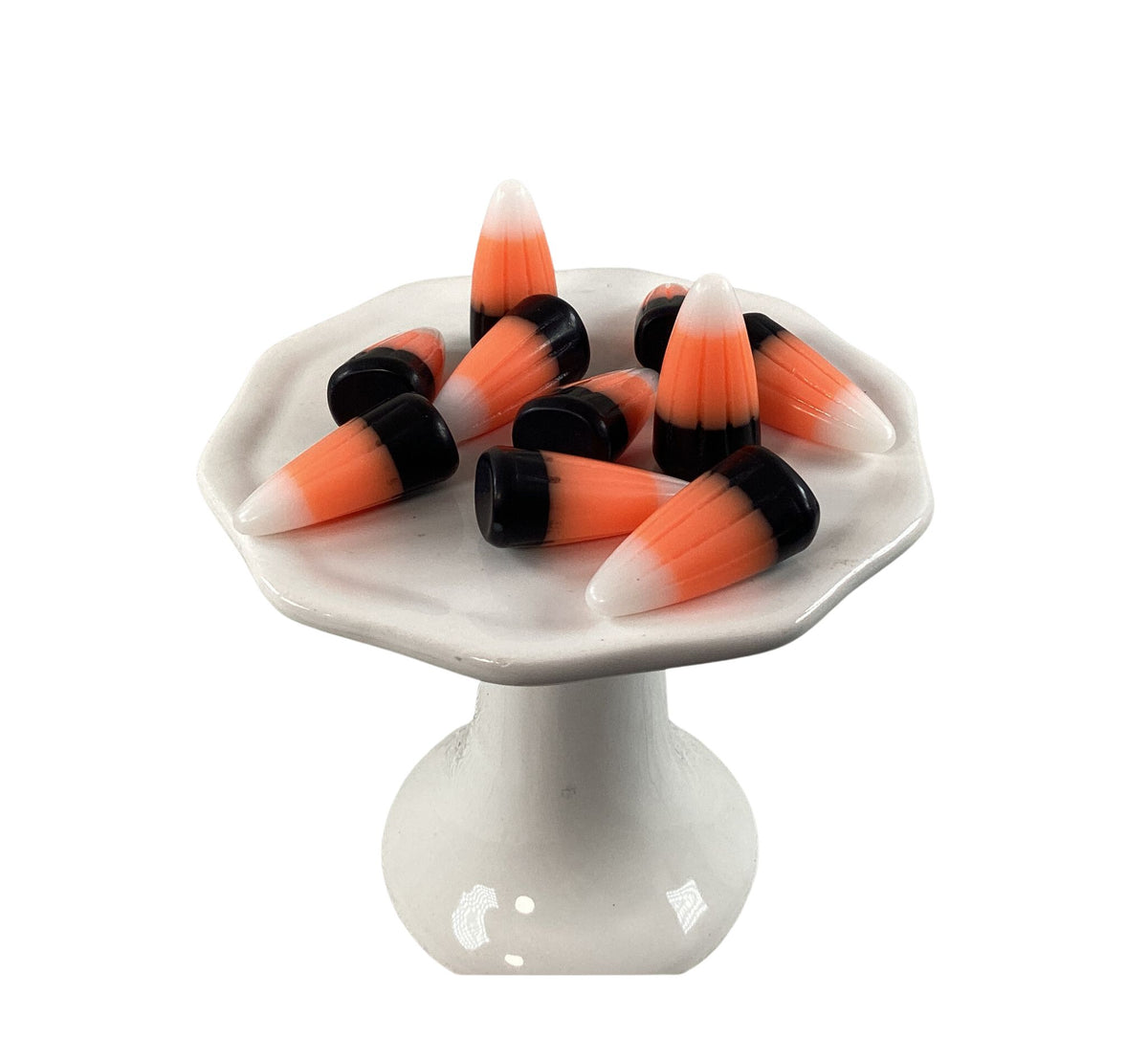 AGSD Halloween Craft Supply - FAKE Resin White Orange Black Candy Corn