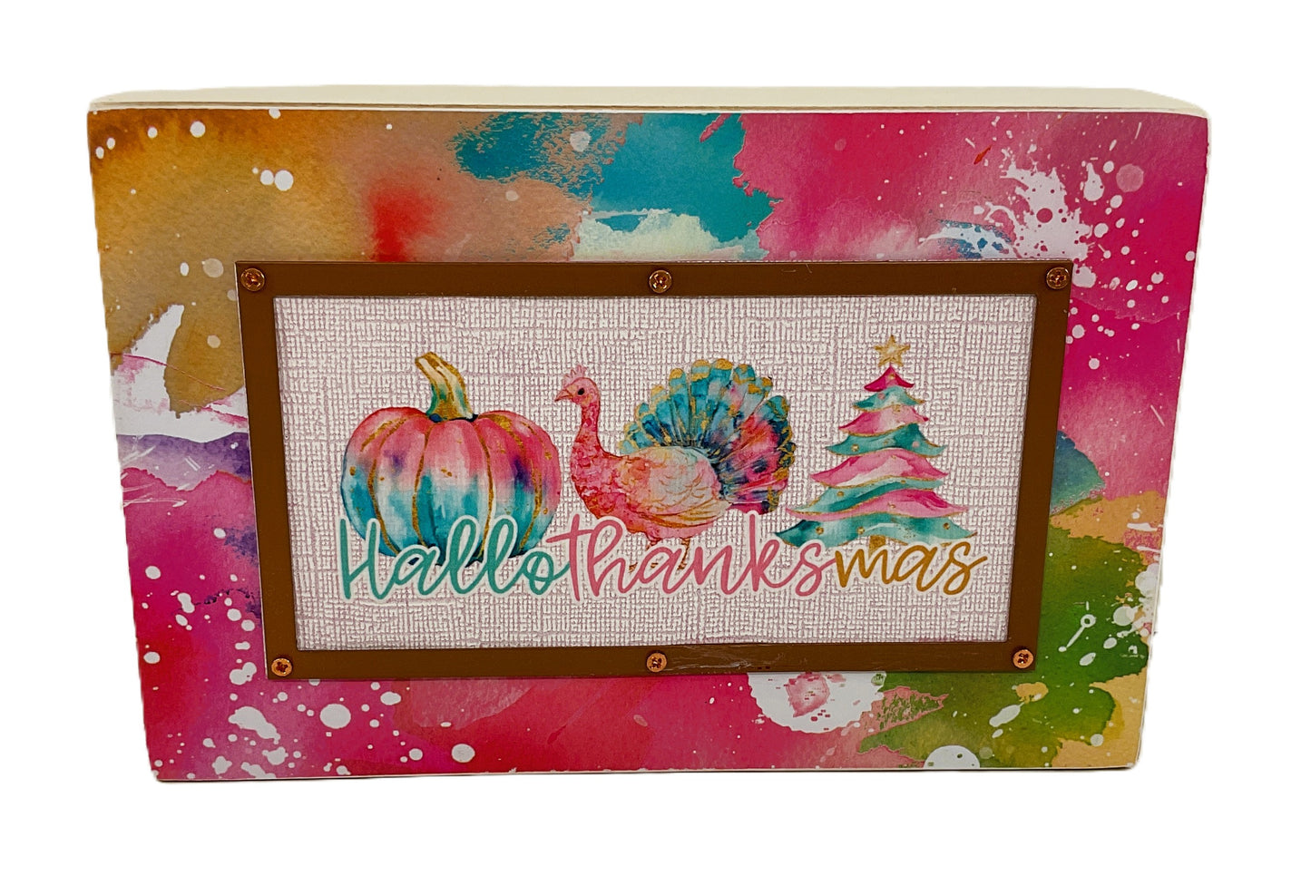 AGD Fall Decor - Pastel Pink Hallothankmas Multi Seasonal Sign