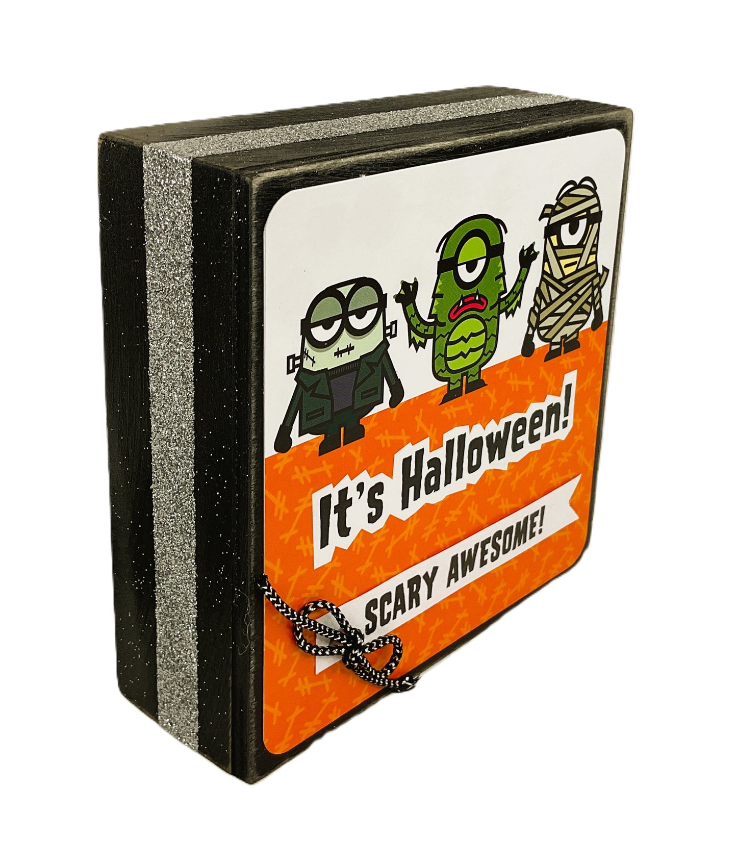 AGD Halloween Decor - Scary Awesome Cute Monster Box Sign