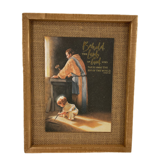 AGD Christmas Decor - Lamb of God Nativity Box Sign
