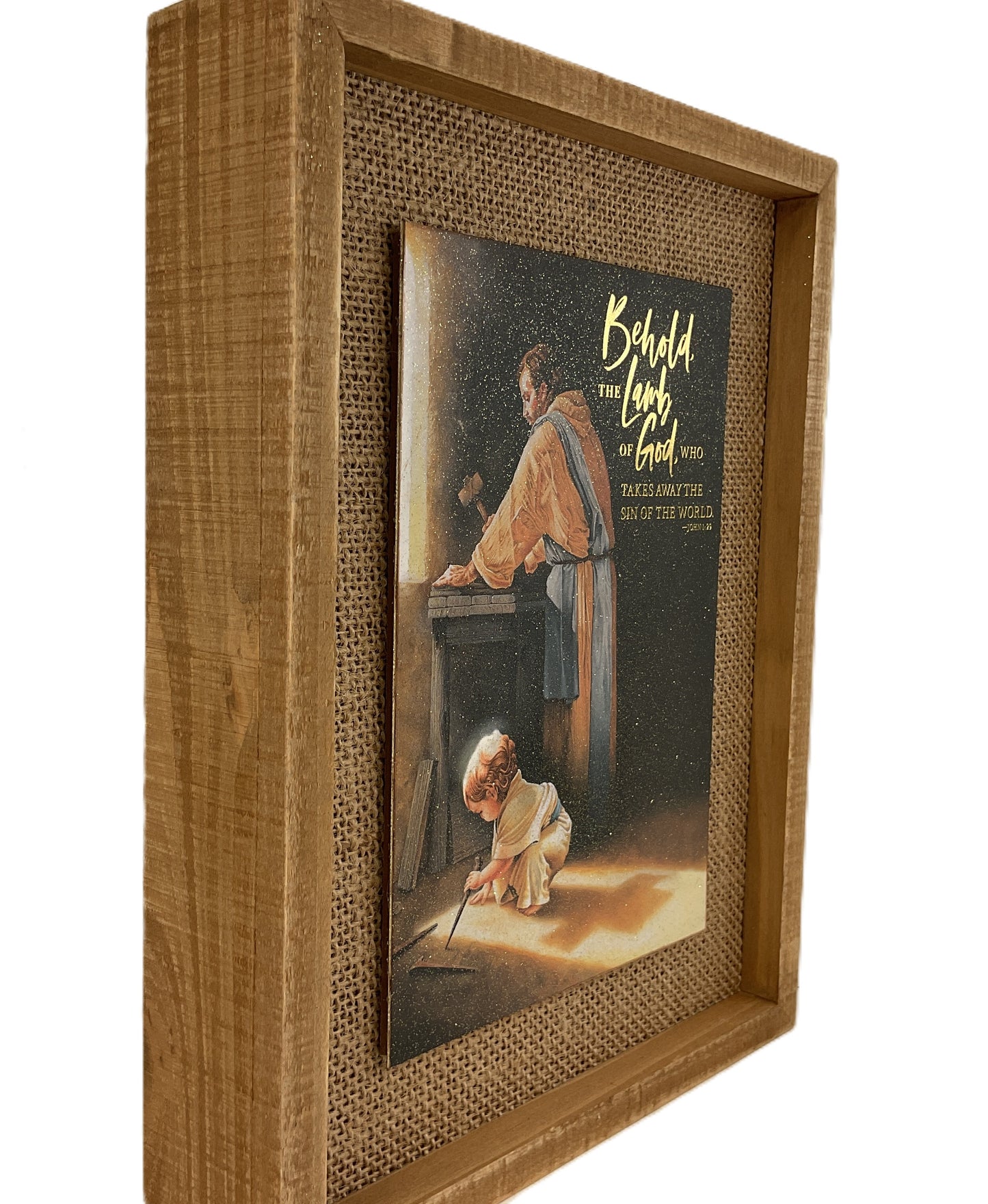 AGD Christmas Decor - Lamb of God Nativity Box Sign