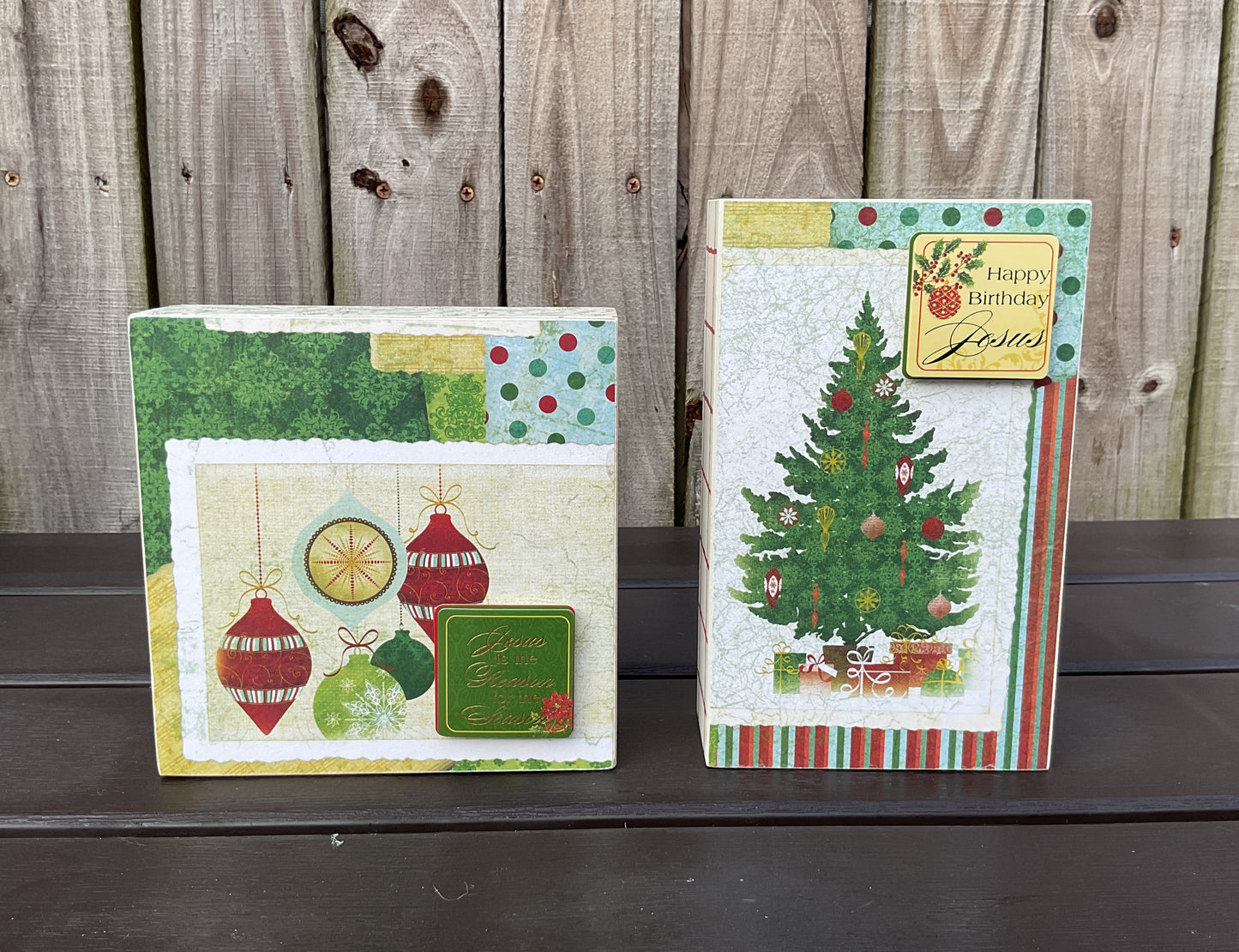 AGD Christmas Decor - Retro Birthday Jesus Reason Small Signs 2pc