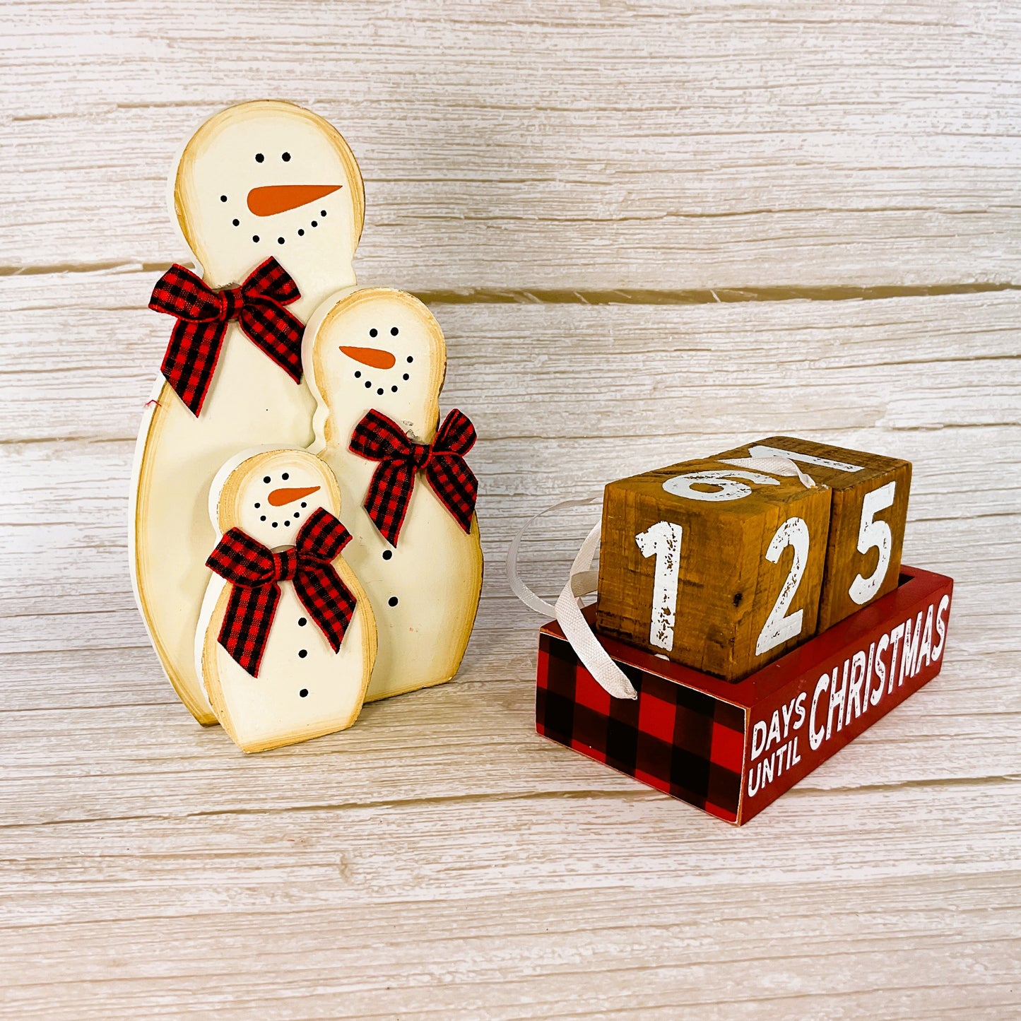 AGD Christmas Decor - Prim Trio Snowmen Countdown Set