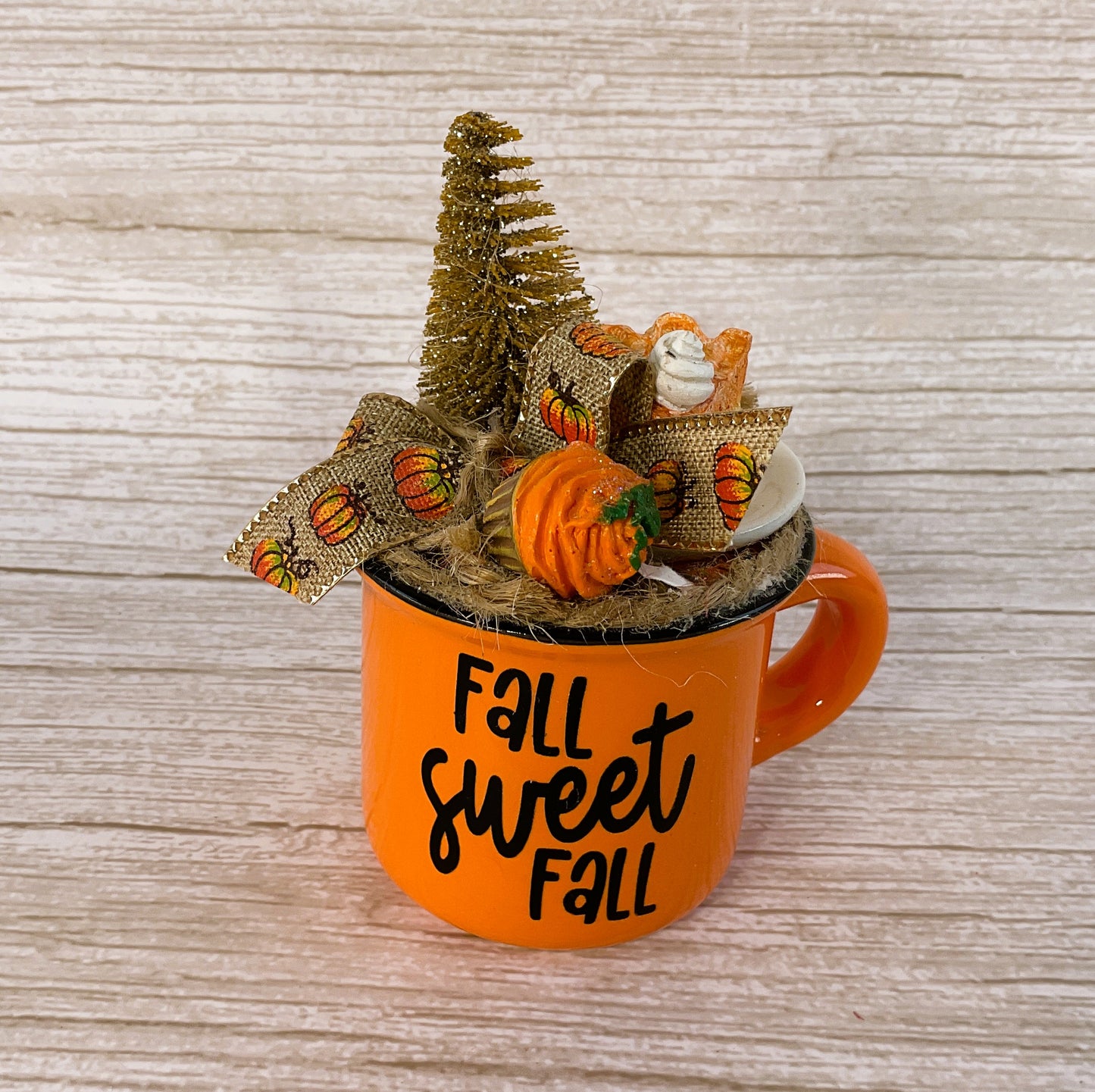 AGD Fall Decor - Fairy Garden Pumpkin Spice Latte Espresso Mug