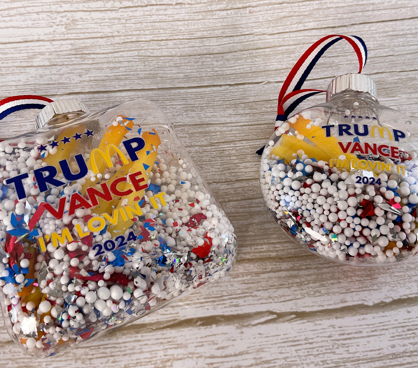 AGD Christmas Decor - Trump Vance McMaga French Fries Ornaments 2pc