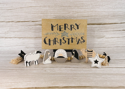 AGD Christmas Decor - Small Neutral Nativity Bundle Set