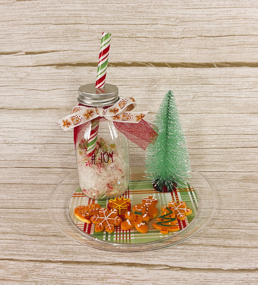AGD Christmas Decor - Milk Bottle and Cookies Bundle Display 3pc Set