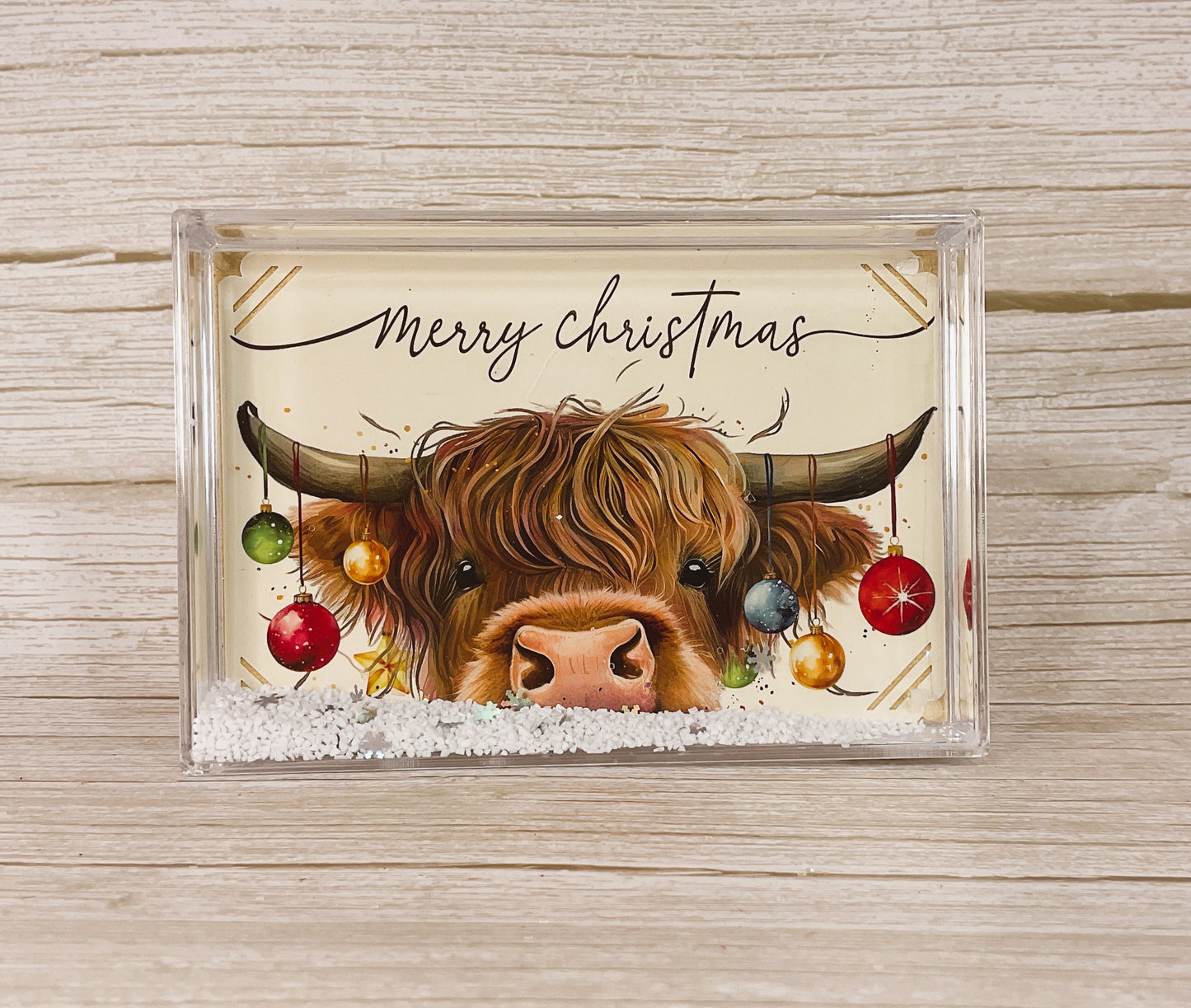 AGD Christmas Decor - Highland Cow Snowglobe Picture