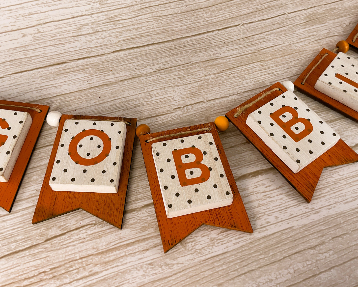 AGD Fall Decor - SMALL Gobble Wood Tile Banner Garland