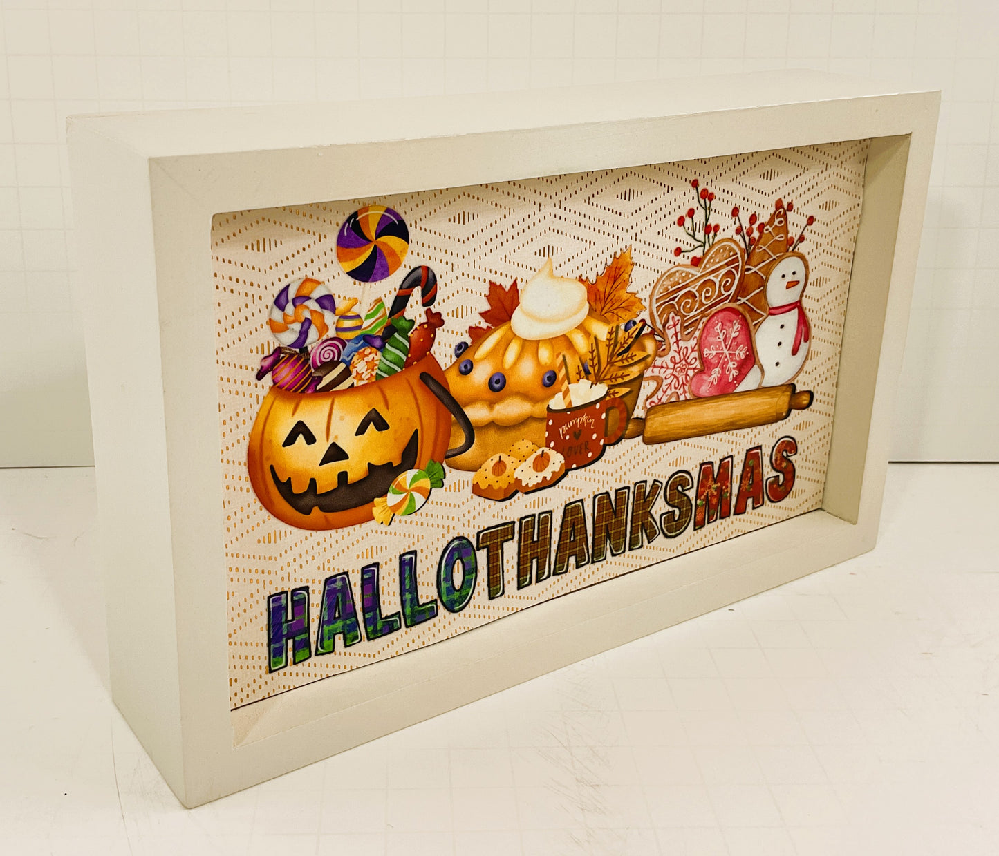 AGD Fall Decor - Pumpkin Gingerbread Hallothankmas Multi Seasonal Sign