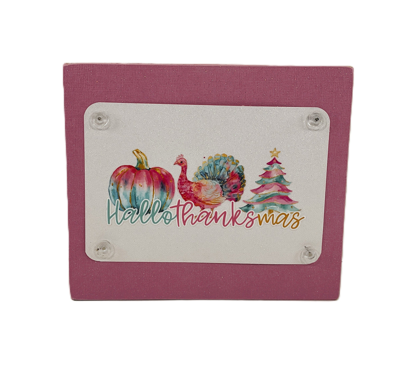 AGD Fall Decor - Pastel Pink Hallothankmas Multi Seasonal Sign