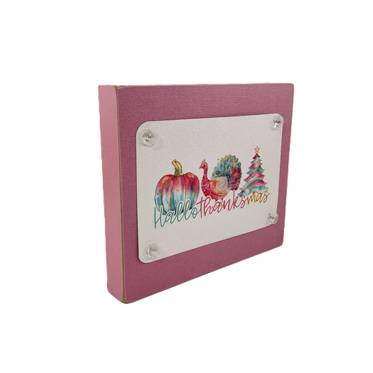 AGD Fall Decor - Pastel Pink Hallothankmas Multi Seasonal Sign