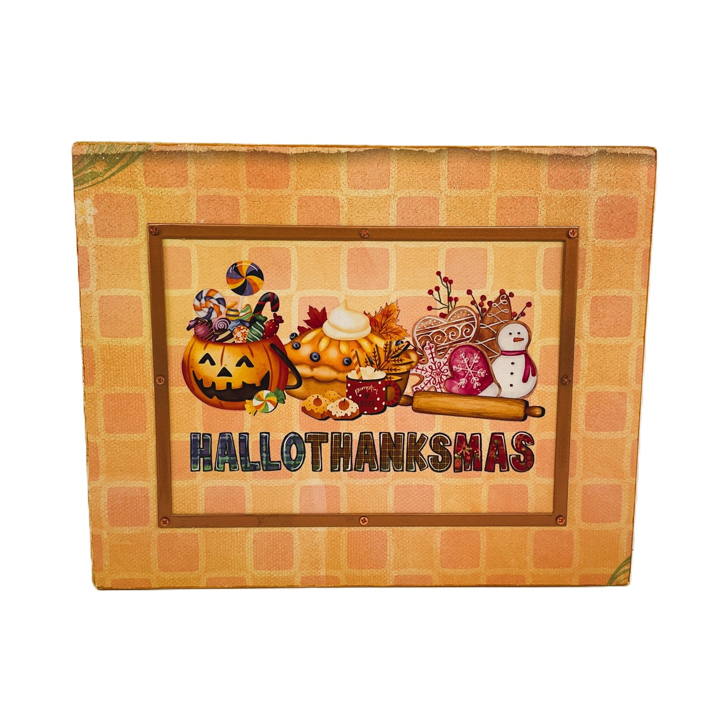 AGD Fall Decor - Pumpkin Gingerbread Hallothankmas Multi Seasonal Sign