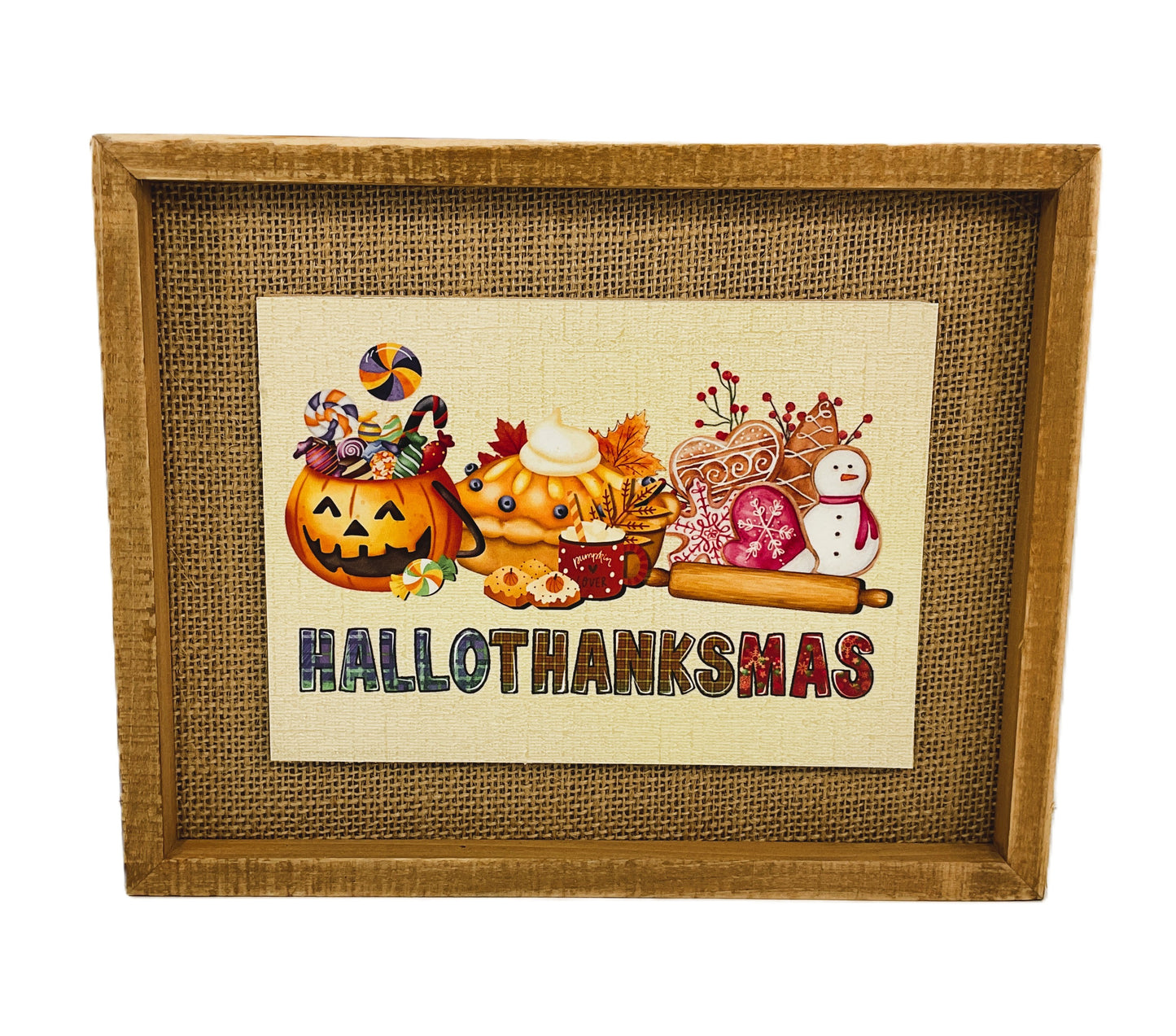 AGD Fall Decor - Pumpkin Gingerbread Hallothankmas Multi Seasonal Sign