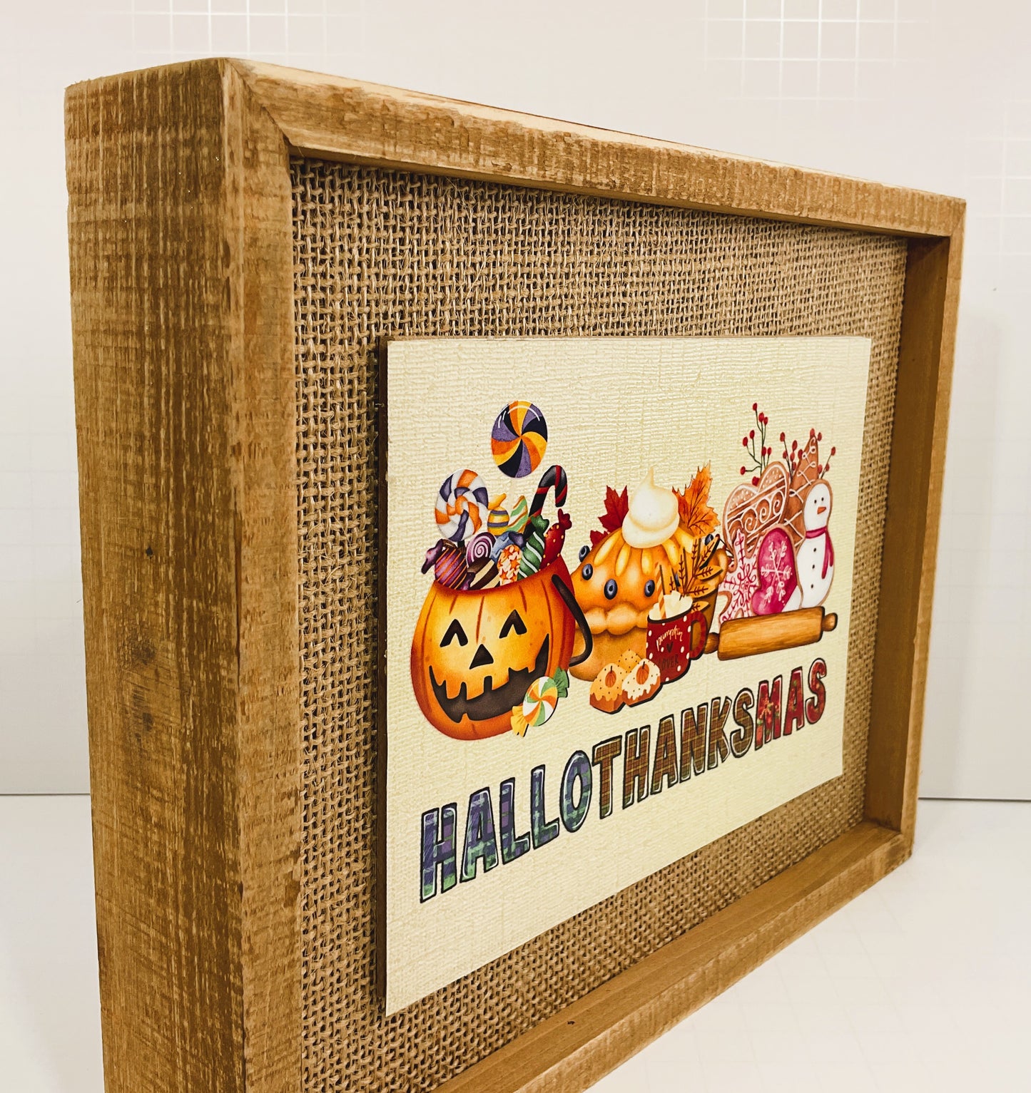 AGD Fall Decor - Pumpkin Gingerbread Hallothankmas Multi Seasonal Sign