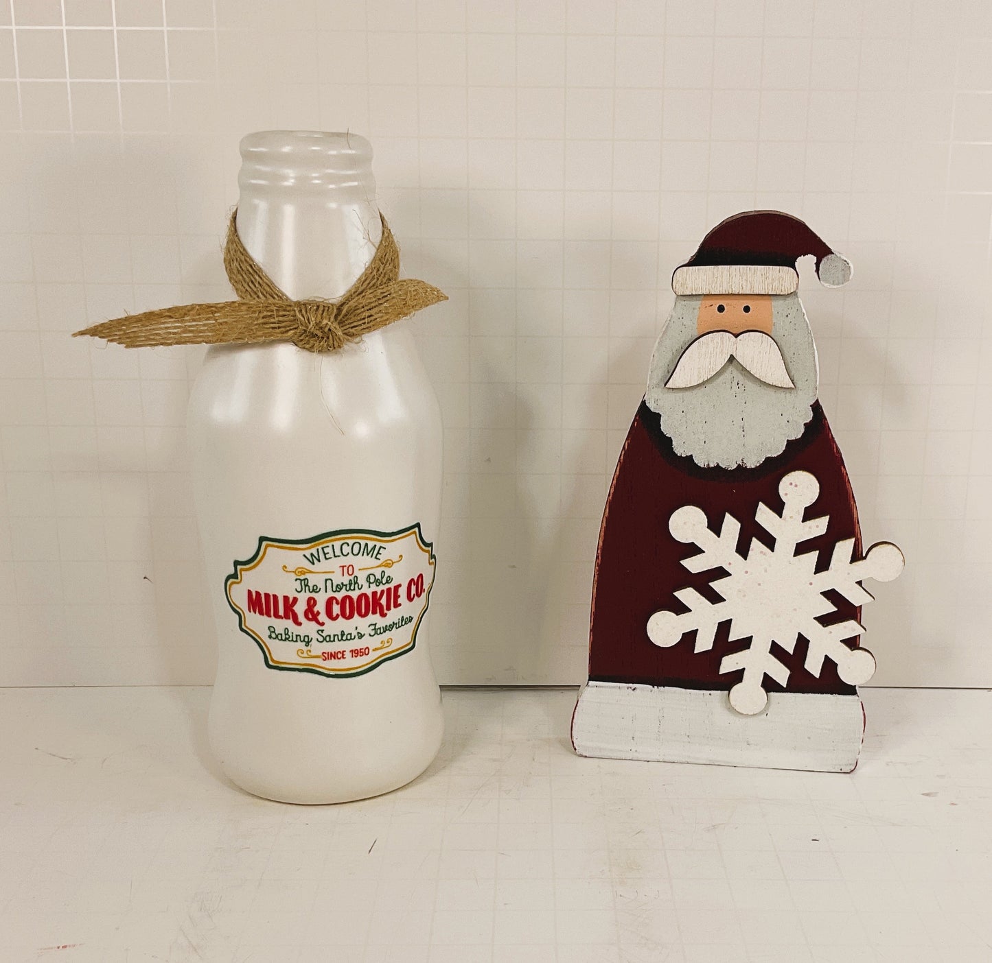 AGD Christmas Decor - Milk Bottles Gingerbread Cookies for Santa Set