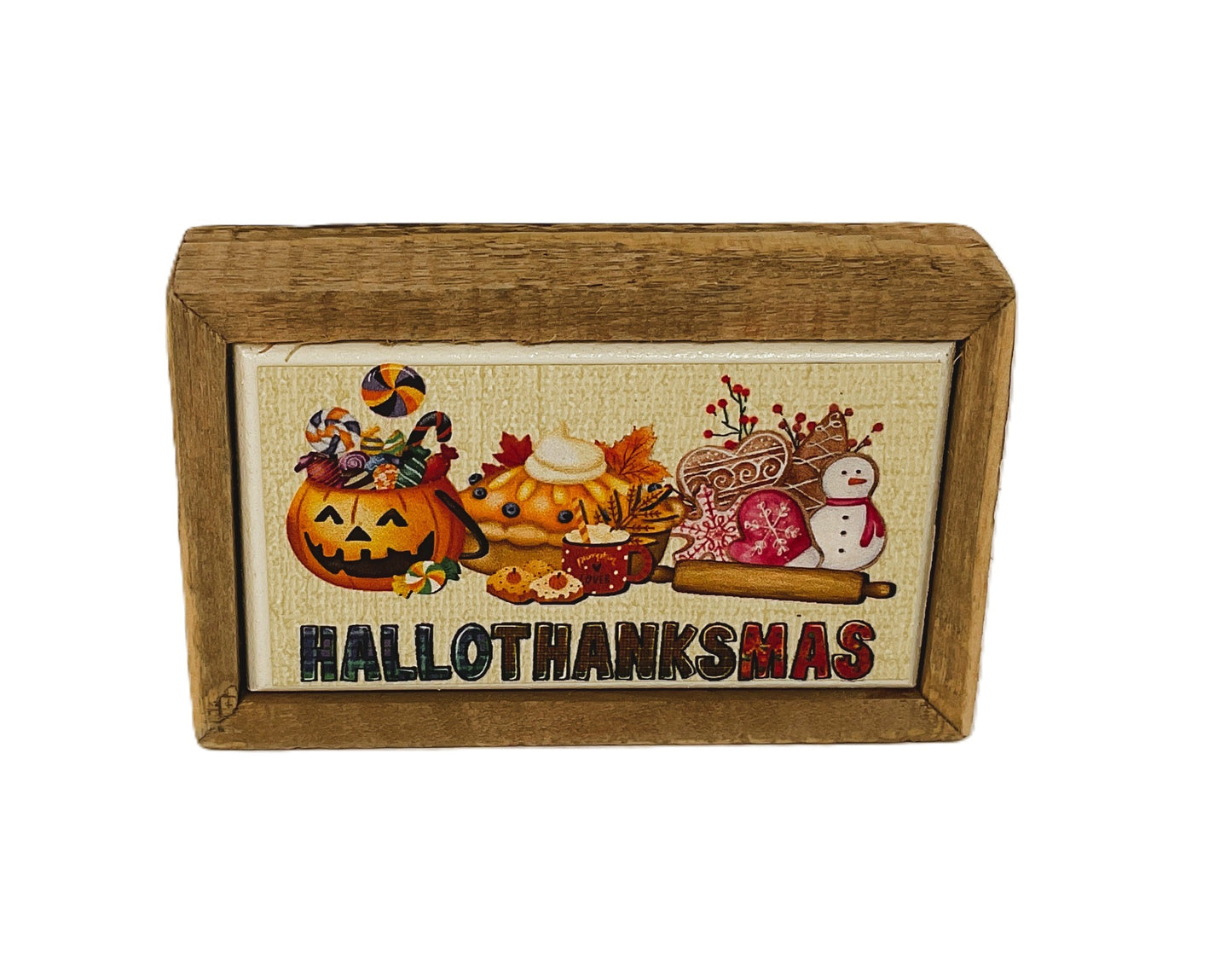 AGD Multi Season Hallothankmas Highland Cow Small Sign