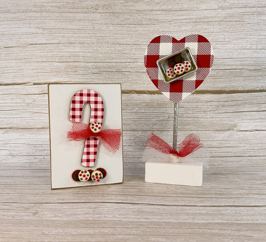 AGD Christmas Decor - Miniature Cookies Candy Cane Set 2pc Set