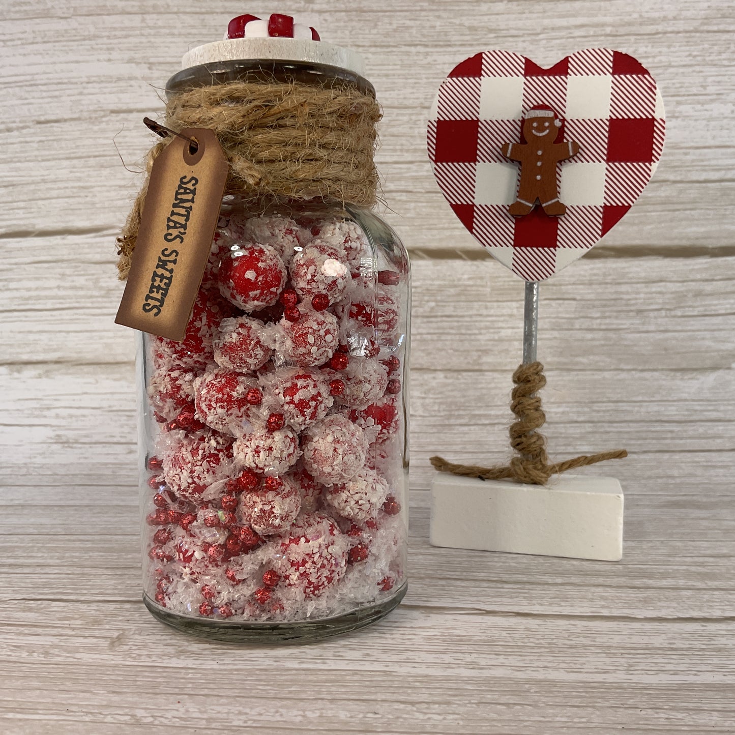 AGD Christmas Decor - Gingerbread Santa's Sweet Jar Set 2pc Set