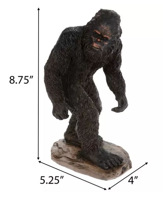 HL Home Decor - Walking Bigfoot Sasquatch Novelty Resin Figurine & Signs 3pc Set