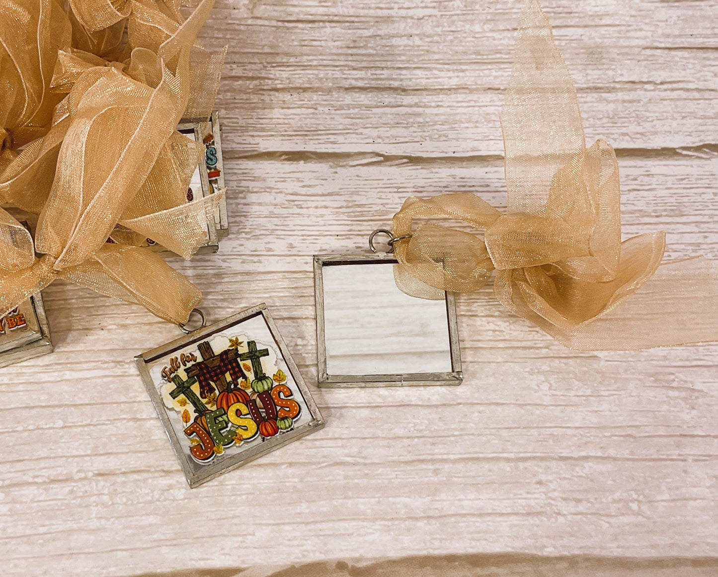 AGSD Fall Decor - Christian-theme Mirror Ornaments 9pc Set